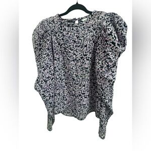 H&M Floral Blouse - Black, Purple and Pink